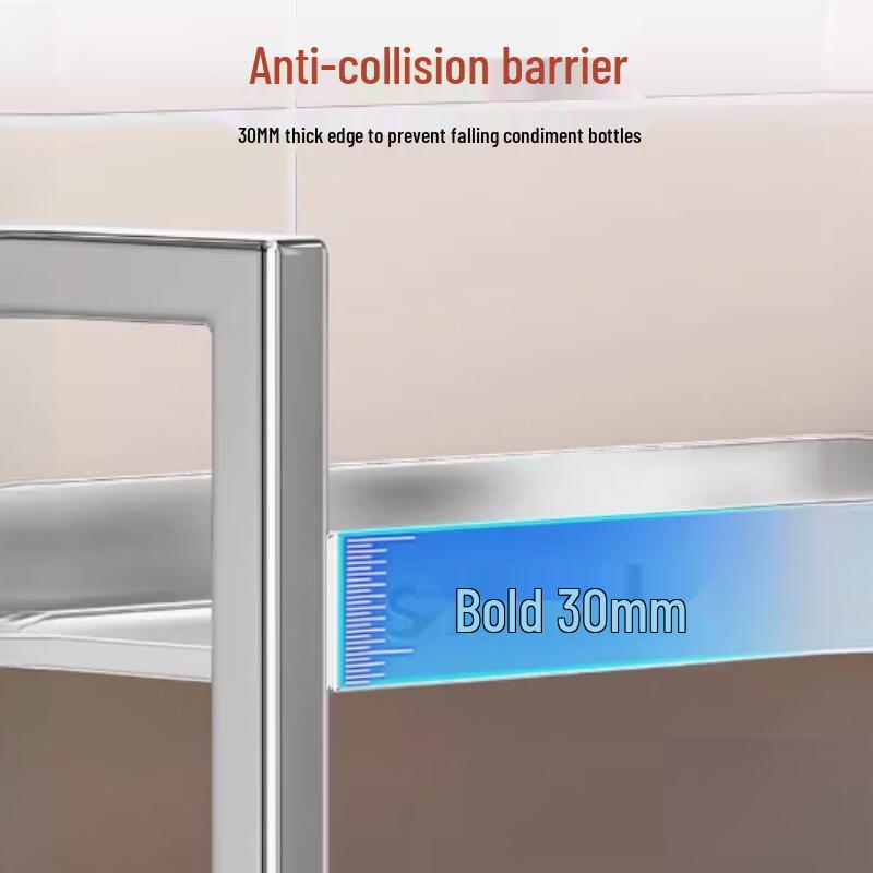 Cloud Frost 3-Tier Narrow Stainless Steel Kitchen Spice Rack