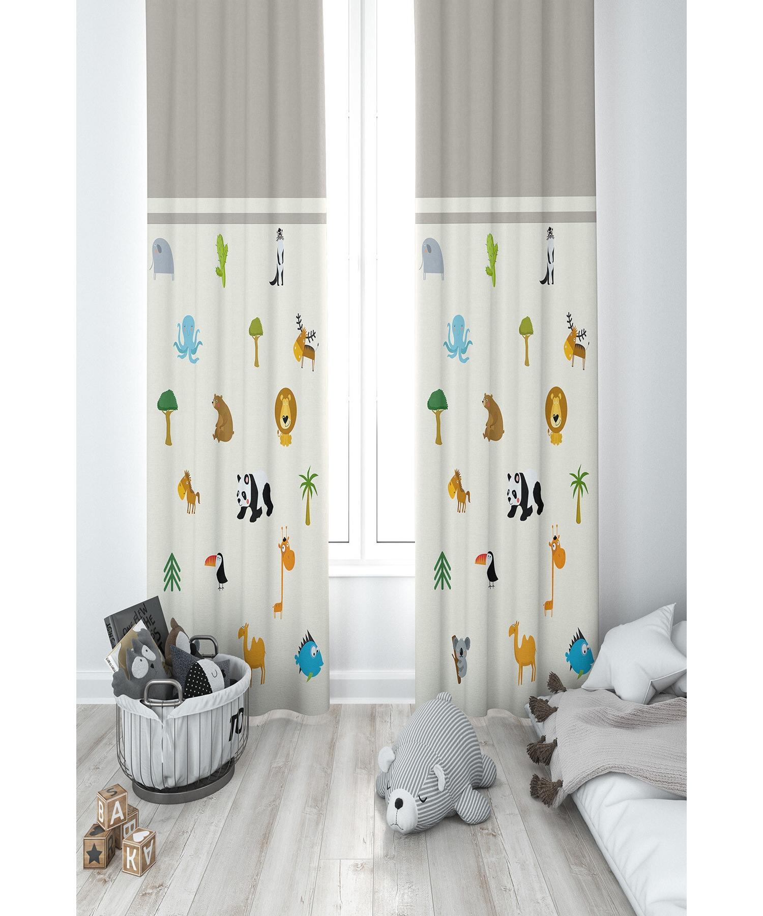 

Карнавальный зоопарк, детская комната, фоновая занавеска