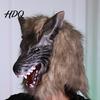 Werewolf Cosplay Gear Realistic Claws Gloves, Furry Black Wolf Paw Costume Headgear, Halloween Durable Gloves Beast Animal Props for Party Cosplay,