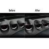 3Pcs Real Carbon Fiber Car Sticker For Nissan 370Z Z34 Trument Gauge Pod Trim Cover Dashboard Interior Decoration Accessories