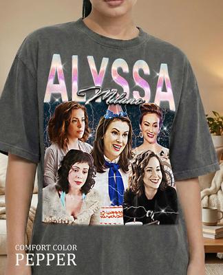 Alyssa Milano 90s Vintage Retro Bootleg Shirt, 90s TV Witch Graphic Tee, Classic Actress Fan Gift