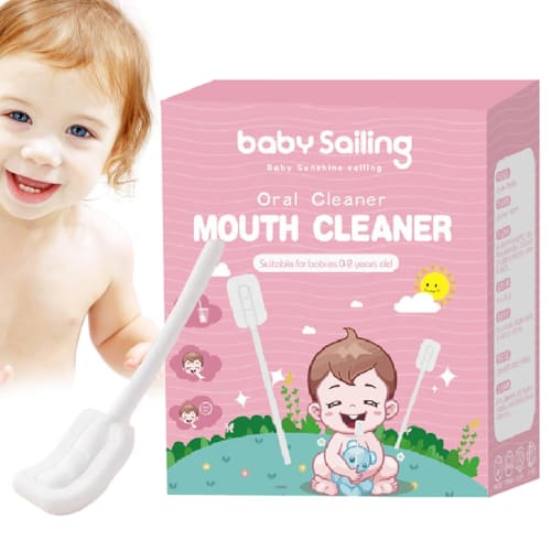 Flexible Baby Toothbrush - Baby Oral Cleaner, Tongue Cleaner Skim Gauze 30 Pieces, Portable Oral Tongue Gauze Gum Cleaner, Toothbrush Tongue Cleaner f