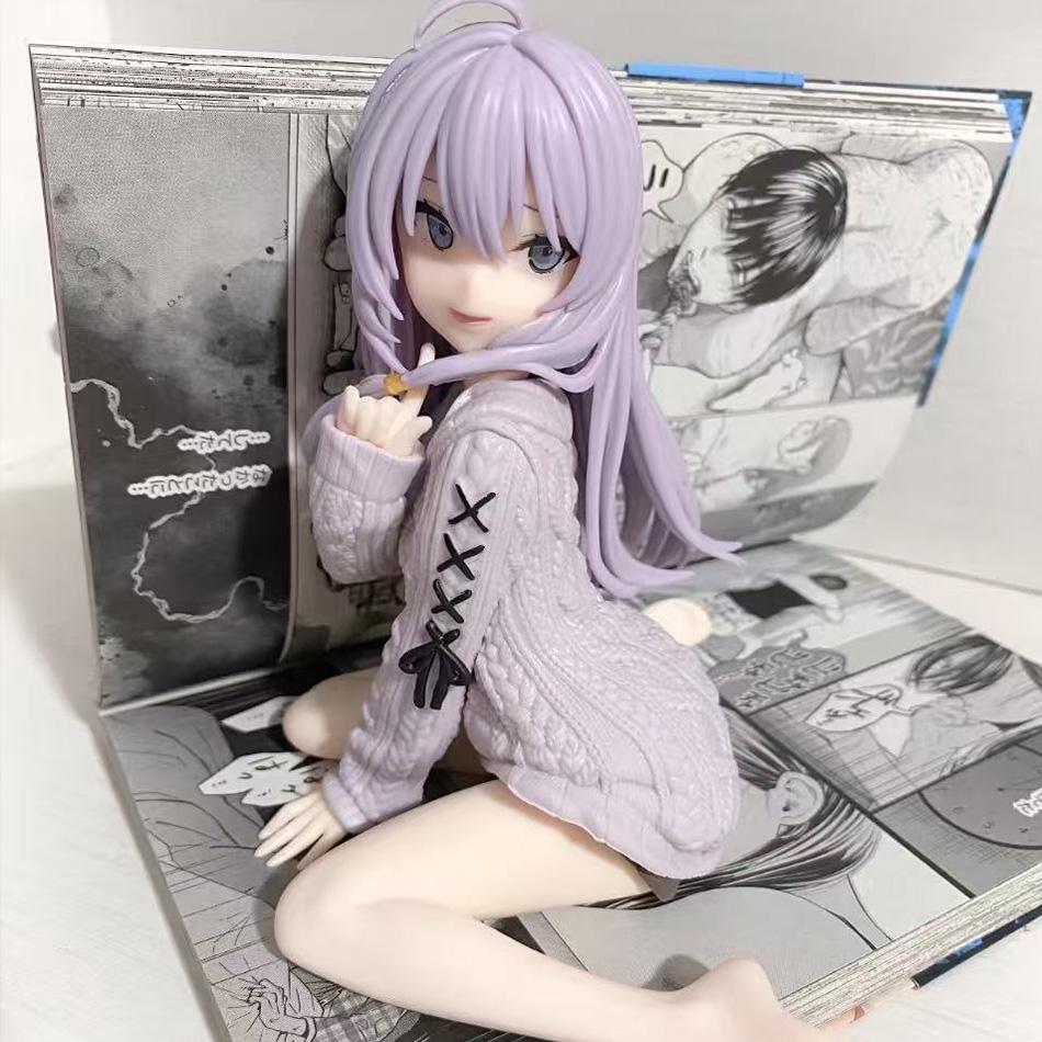 Elaina 15Cm Anime Witch Figure In Knit Dress Pvc Action Collectible Model Doll Toy For Christmas Gifts