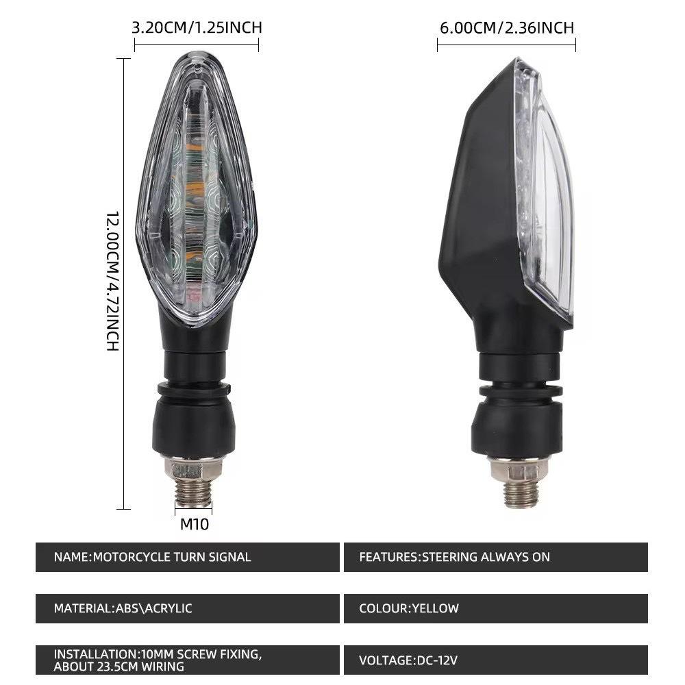 Universal LED Motorcycle Turn Signal Lights 12V Direction Indicators