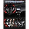 PU Leather Car Steering Wheel Cover - Breathable Microfiber, Anti-Slip & Wear-Resistant, Universal Fit for 37-38cm Wheels