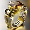 Diamond-Encrusted Domineering Ring Creative Color Separation Engagement Jewelry For Men And Women