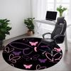 1PC Butterfly Pattern Chair Carpet for Office, Indoor Non-Slip Washable Carpet, Soft Comfortable Mat For Office Room Yy250930183