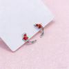 Pendientes de Plata de Ley 925 con Forma de Pez Koi para Mujer Diseño de Nicho Joyería de Cartílago para la Oreja de Gama Alta Modernos y Delicados