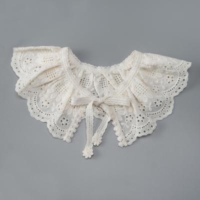 Girls Doll Detachable Fake Collar Kids Big Lapel False Collar Girls Lace Detachable Neckline Shawl Detachable Tie Choker