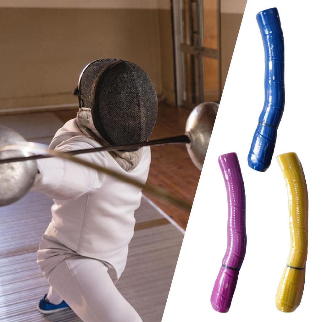 Fencing Foil Sabre Epee Handle Training Enthusiasts Practical Daily Practice 7.28" High Performance Curved Straight Handle