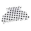 Women Hair Clip Black White Dot Print Acrylic Back Head Hair Claw Anti-slip Teeth Lightweight Colorfast Strong Grip Large Shark Clip