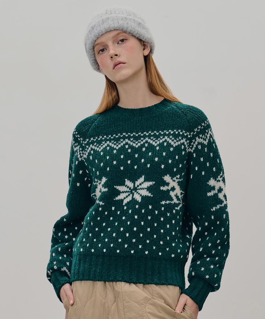 Tudument Winter Ski Knit Deep Green