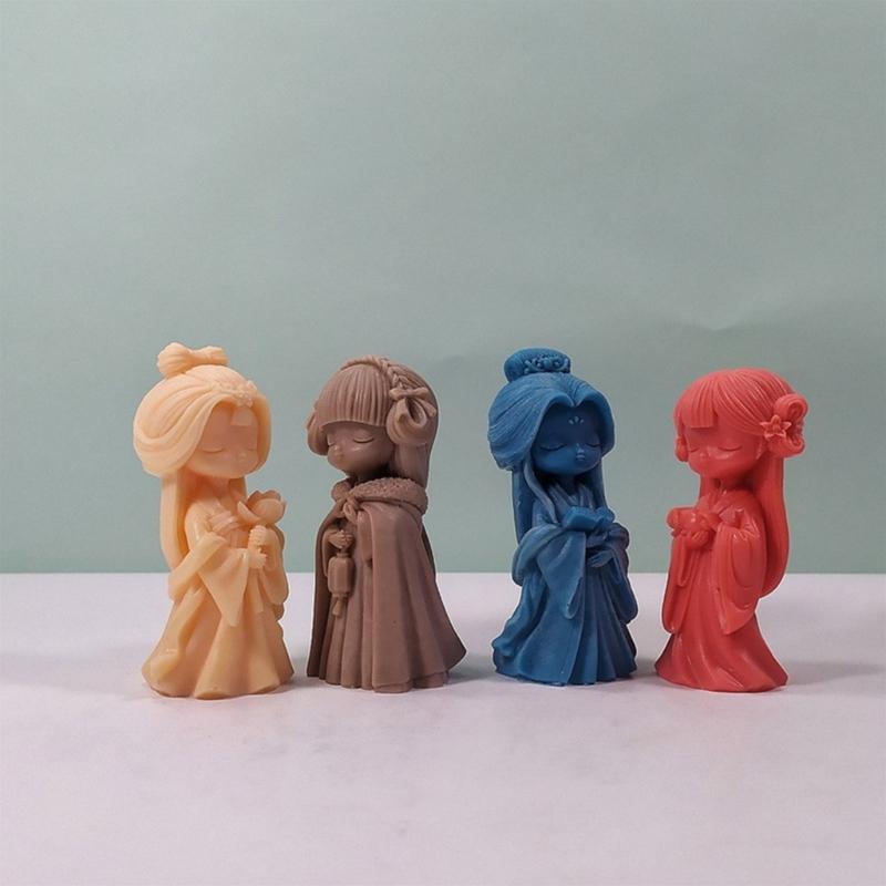 Little Girl Silicone Candle Mold Desktop Ornament DIY Crafts Epoxy Resin Molds