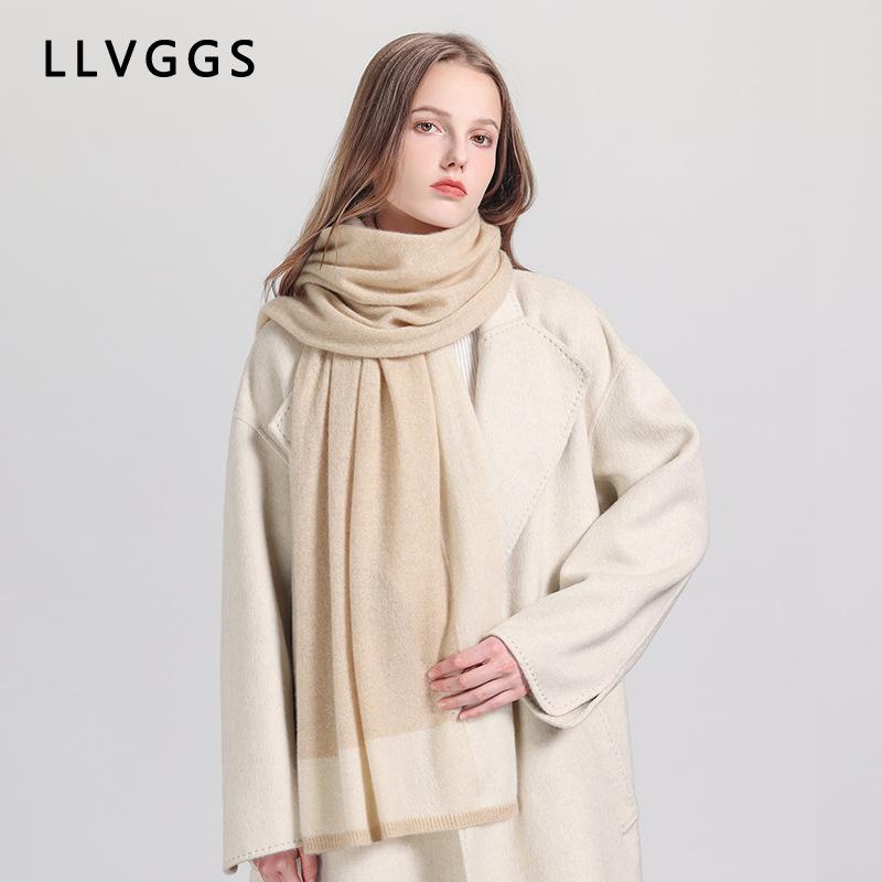 100% cashmere color matching design enlarged and widened women's shawl winter thickened warm scarf scarf