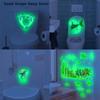 Creative Self-adhesive Wall Decal For Luminous Toilet Sticker Marine Animals Bathroom Waterproof Luminous Decals Home Decor