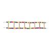 Natural Wooden Bird Ladder Climbing Toy for Small To Medium Birds Parrot Perch Hanging Ladder with Metal Hooks Durable Safe Material