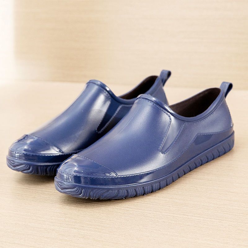 

Новые дождевые ботинки мужские строительные короткие голенища холодостойкие с мелким вырезом водонепроницаемые маслостойкие нескользящие флисовые теплые цельнолитые резиновые ботинки 44