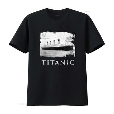 Titanic Sinking History Womens T Shirt Black Vintage Washed Breathable Fashion Stretched Comfortable Graphic Casual Stylish