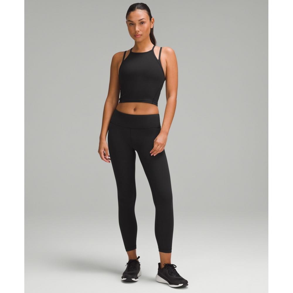 Lululemon Wunder Train High Neck Cross Back Tank Top Black