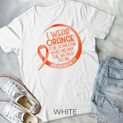 I Wear Orange For Someone MS Multiple Sclerosis Awareness Unisex Youth T-shirt