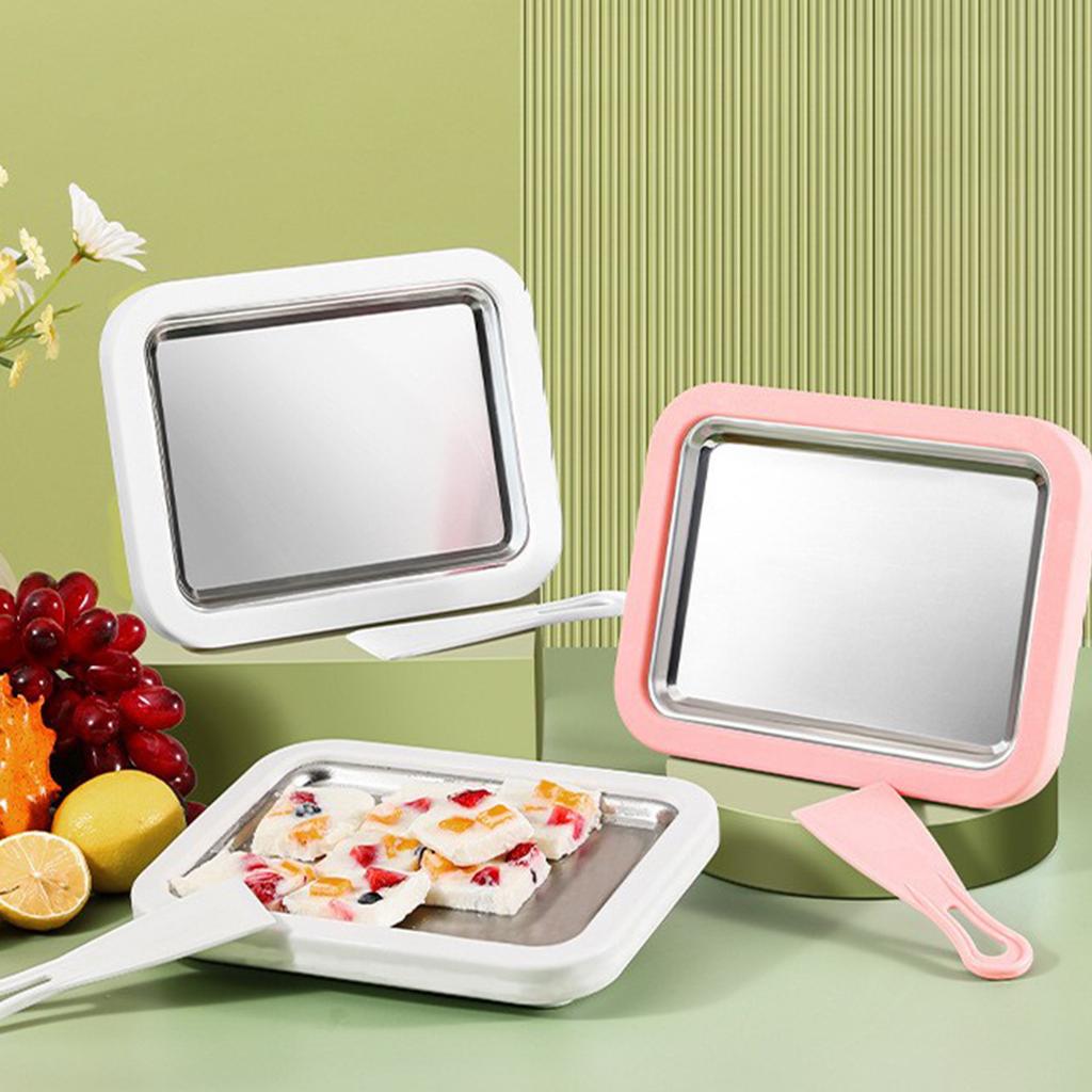 Rolled Ice Cream Maker, Non-Electric Ice Cream Roll Maker Machine, DIY Yogurt & Sashimi Dessert Maker With Fast Freezing Coolant, Easy To Use & Wash