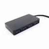 Portable USB Hub Compact 4 Port USB 3.0 Hub Splitter Adapter 5Gbps for Mac Laptop Notebook PC Desktop Black