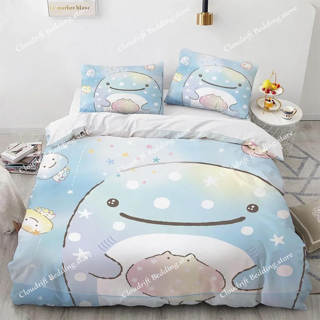 Japanese Cartoon Sumikko Gurashi Anime Bedding Set Kawaii Cute Sumikkogurashis Duvet Cover Quilt Cover Pillowcase Queen King