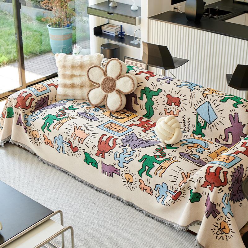 High-End All-Season Anti-Scratch Sofa Cover with Custom Cushion