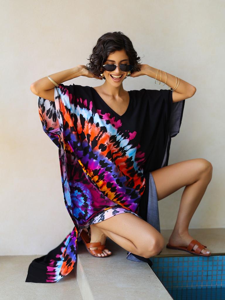 Women's Cotton And Linen Solid Color Pullover Beach Cover-up
