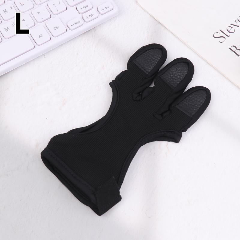 Professional Archery Three-finger Leather Gloves Non-slip Wear-resistant Comfortable Breathable Archery Protective Gear