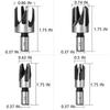 26ks Dřevoobráběcí stupňovitý vrták Tříbodová zápustná hmoždinka do dřeva Srážení hran Vrták Sada polohovačů středového razníku Nástroj na otvírání otvorů