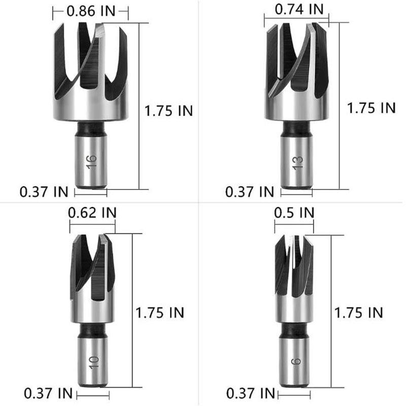 26ks Dřevoobráběcí stupňovitý vrták Tříbodová zápustná hmoždinka do dřeva Srážení hran Vrták Sada polohovačů středového razníku Nástroj na otvírání otvorů