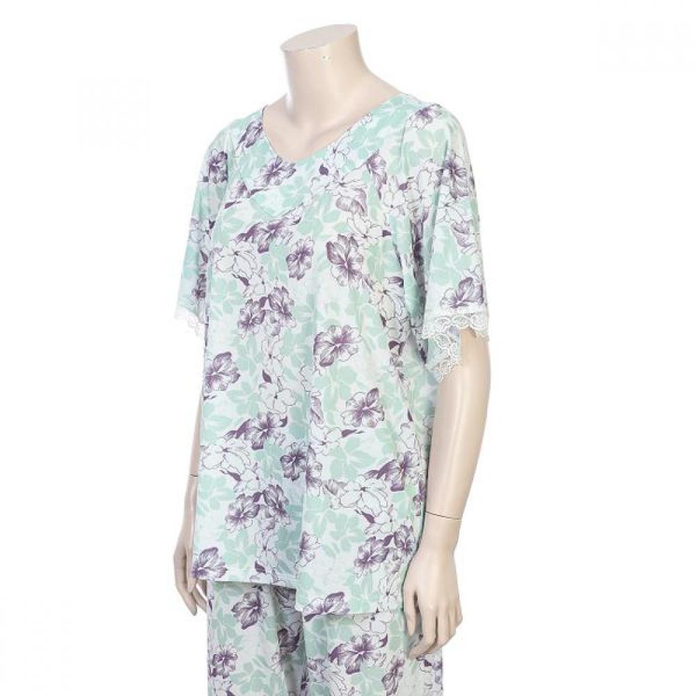 BARBARA Women S Green Floral Print Pajama Homewear Awp4572r