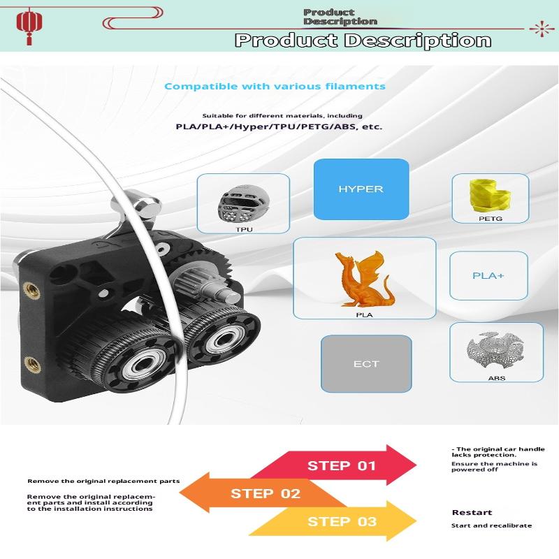 Upgrade K2 Plus Extruder Gear Carbonized Steel With Nano Coating All Metal Extruder Gear Kit More Durable