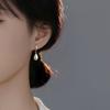 Boucles d'oreilles rétro goutte d'eau perle style cour tempérament doux tendance toute l'année boucles d'oreilles perles blanches de célébrité