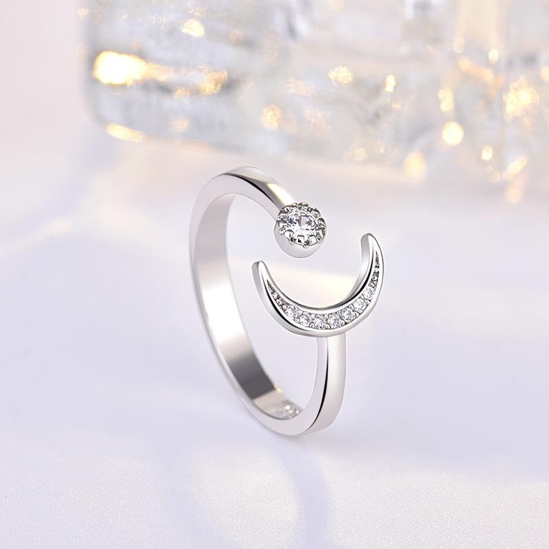 Original 925 Silver Ring High Quality Adjustable Opening AAA Zircon For Women Wedding Fine Fashion Jewelry Gift