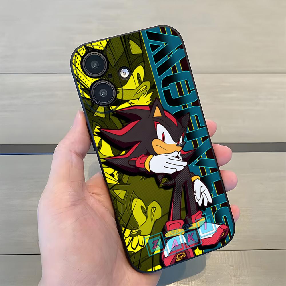 

Cartoon S-Sonics Hedgehog Phone Case For Iphone 17 Pro Max 15 16 Pro 14 Plus 13 11 12 Xr X Xs 7 8 SE Plus Back Cover iPhone 17