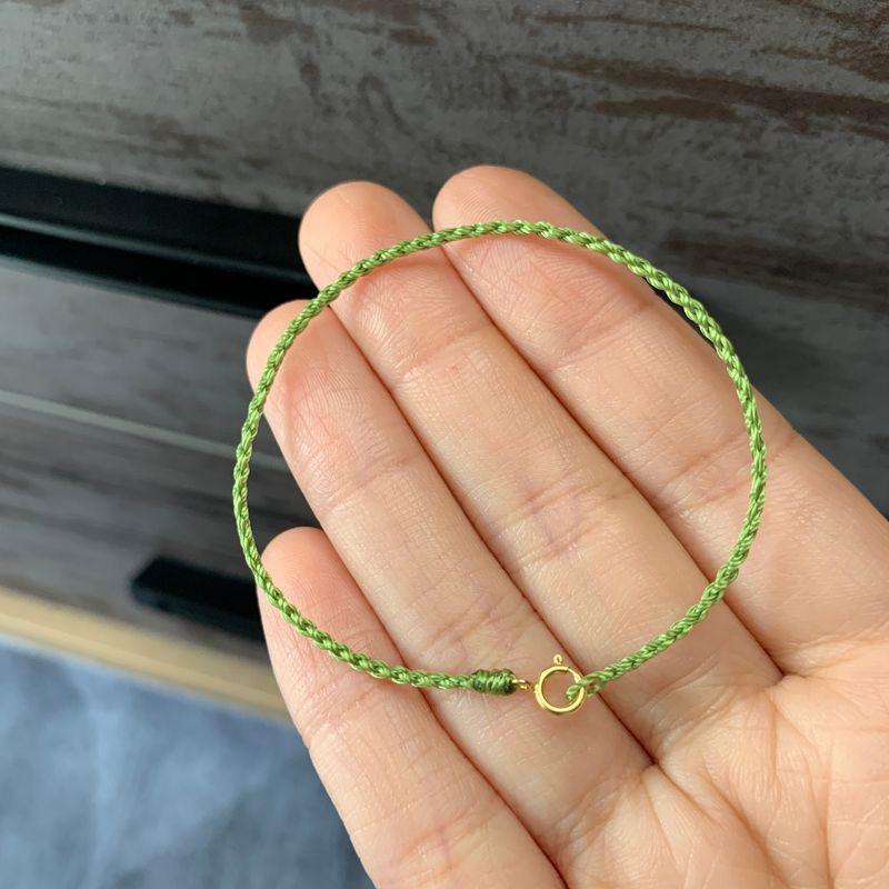 

Позолоченный 14К ремешок для переноски Изысканный браслет дружбы Цепочка на ногу Ремешок для переноски Плетеный вручную Красная веревка Черный Для девочек и мальчиков Парный с бусинами Olive green