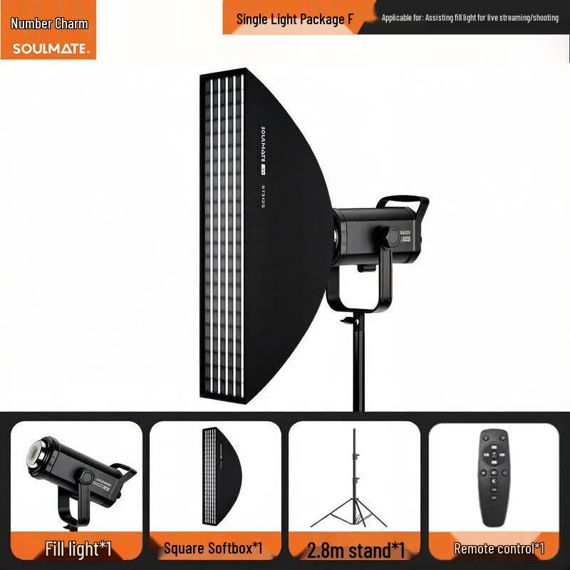 SOULMATE E300Bi Max DMX 300W Bi-Color COB LED Photography Light Kit