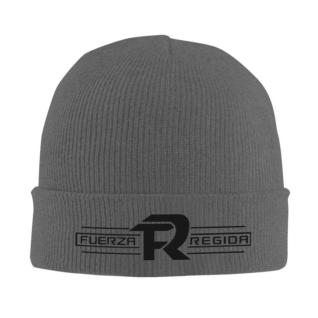 Unisex Knit Cuff Beanie Fuerza Regida Logo  Merch Warm Knitted Caps  Bonnet Hats