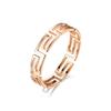 Minimalist Titanium Great Wall Pattern Women's Ring - Non-Fading, Luxury Stainless Steel Band