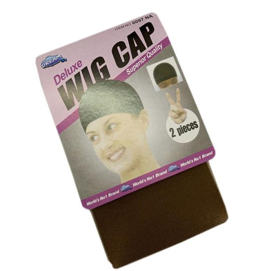 2Pcs Women Stockings Style Stretchable Wig Snood Net Elastic Cap Hair Mesh Liner