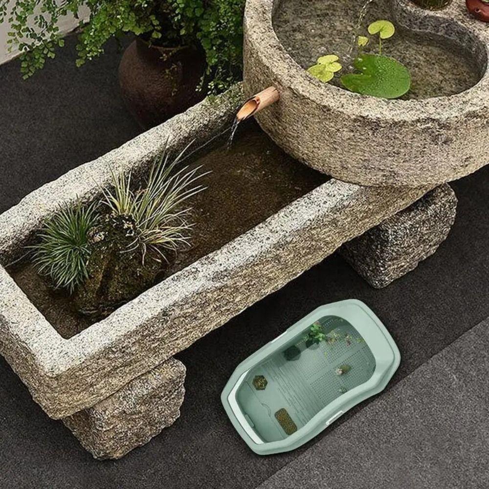 Anti-Slip Turtle Habitat Widen Turtle Tank Container Turtles Tank Aquarium  Crayfish Small Reptile
