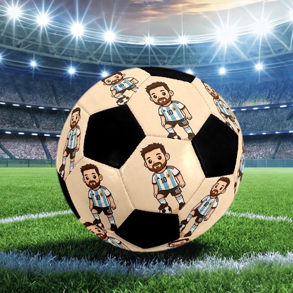 Personalizza la tua immagine di un pallone da calcio taglia 5, cucito a macchina, rendendolo il regalo commemorativo perfetto per gli appassionati di calcio.