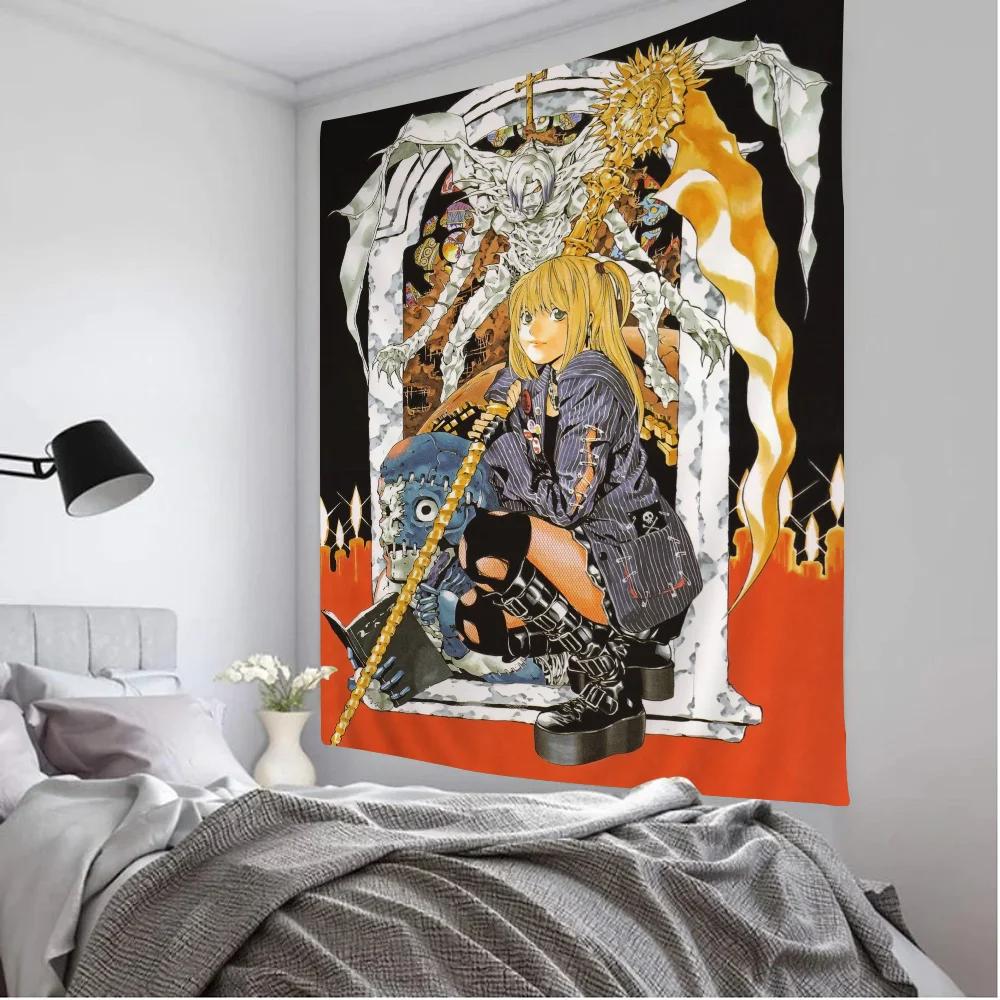 VIKAMA Death Note Printed Wall Tapestry Large Wall Art Scifi Living Room Home Decor Rug Bedroom Dormitory Wall Hanging