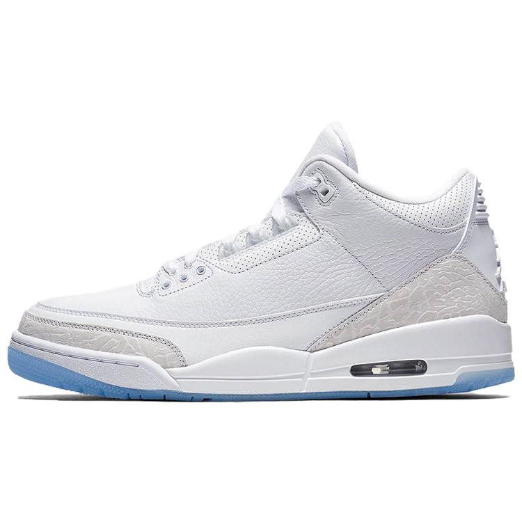 

Новые Jordan Air Jordan 3 Retro Pure White Mid Мужские баскетбольные кроссовки 2018 136064-111 42