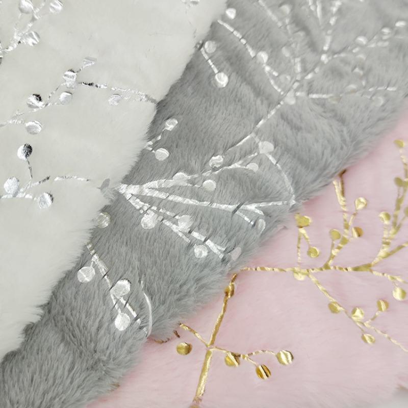50x50cm Catifea PV Stampilare la Cald Ramură de Copac Argintie Material Pentru Perne, Jucării, Produse pentru Animale de Companie, DIY Handmade Material TJ20607