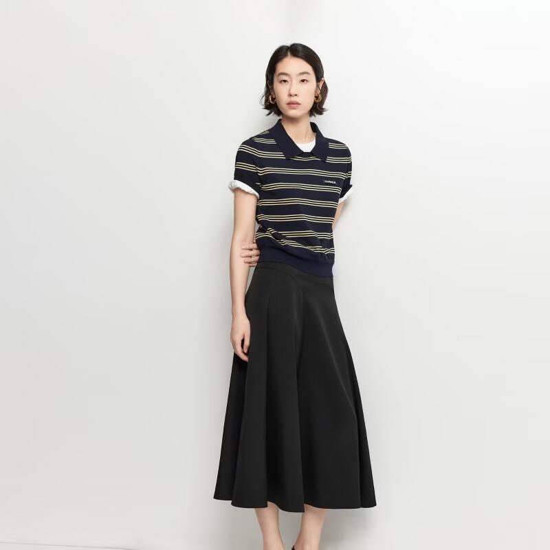 VEROMODA Pleated A-Line Midi Skirt
