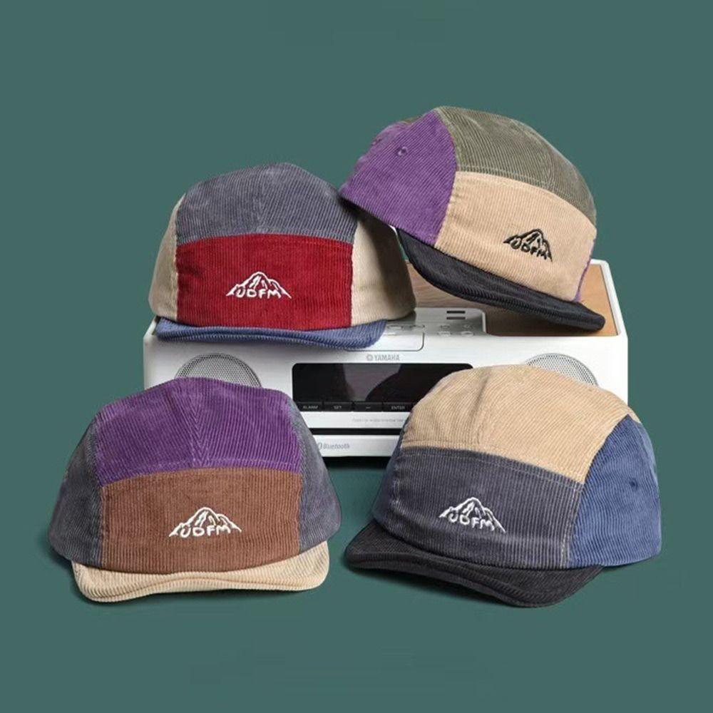 Casual Short Brim Baseball Cap Vintage Trucker Cap Outdoors Dad Hat  for Men Women