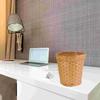 Wicker Trash Can Rattan Waste Basket Small Round Garbage Bin Seagrass Woven Basket Plant Flower Pot Rubbish Recycling Bin